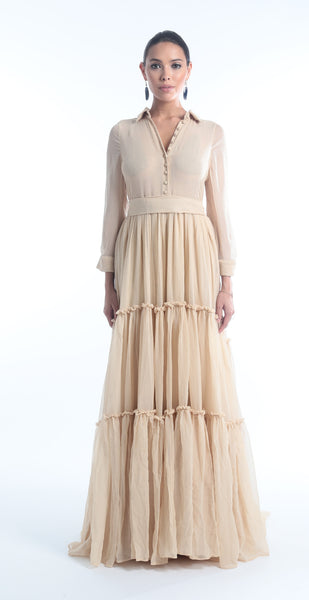 Powder chiffon dress - Hang2Dry