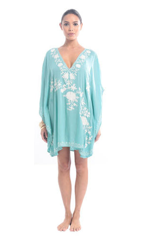 Short blue comfy kaftan