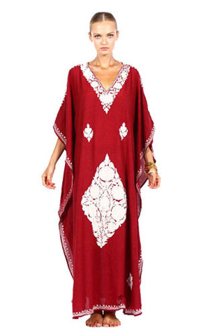 Bordeaux Kaftan Dress