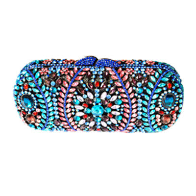 Crystal turquoise clutch
